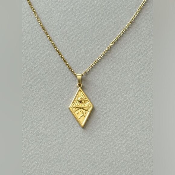 boho sun necklace A732 - Picture 5 of 7